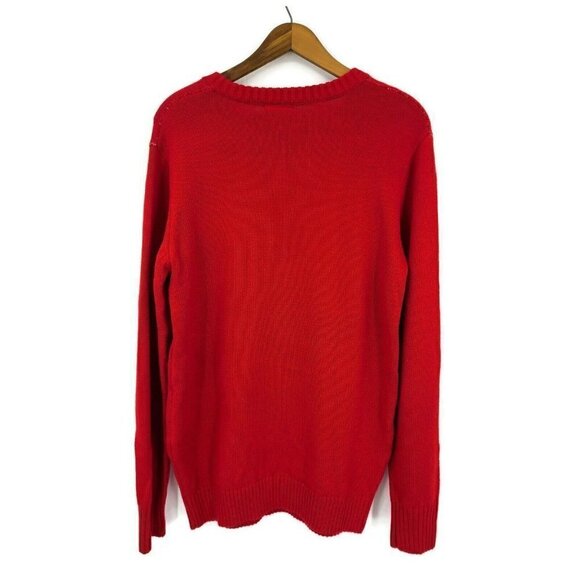 Elf Son of A Nutcracker Christmas Sweater Mens S Red Pullover Buddy - Picture 3 of 4